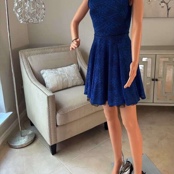 Knitworks Royal Blue Dress Size 16 Kids - Picture 5 of 7